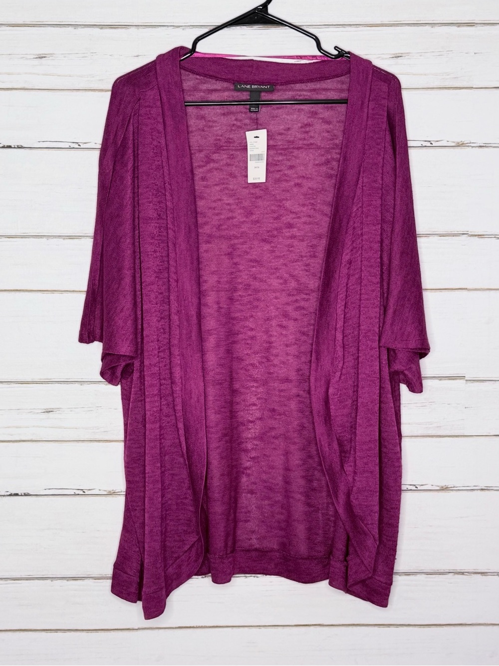 Lane Bryant Open Front Cardigan Size 14/16 Purple Magenta NWT